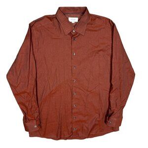 Eton Contemporary Dress Shirt Fine Twill Bronze Cotton Long Sleeve 18.5 XXXL